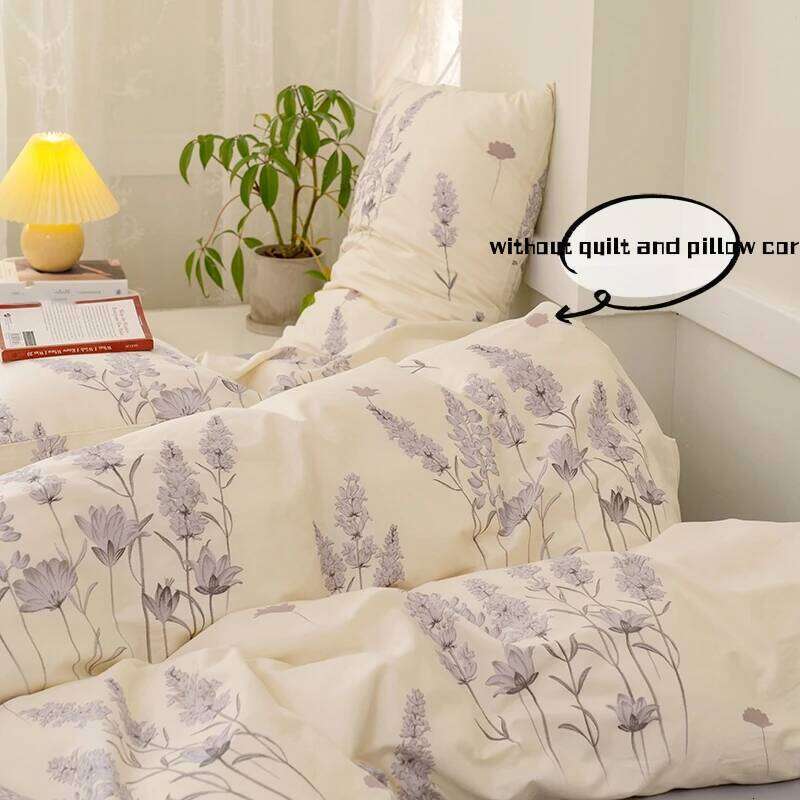 3pcs Floral Duvet Cover Set Pillowcases No Filling no flat sheet Twin Single Queen Size Girls Bedding Linen H260312 - view 5