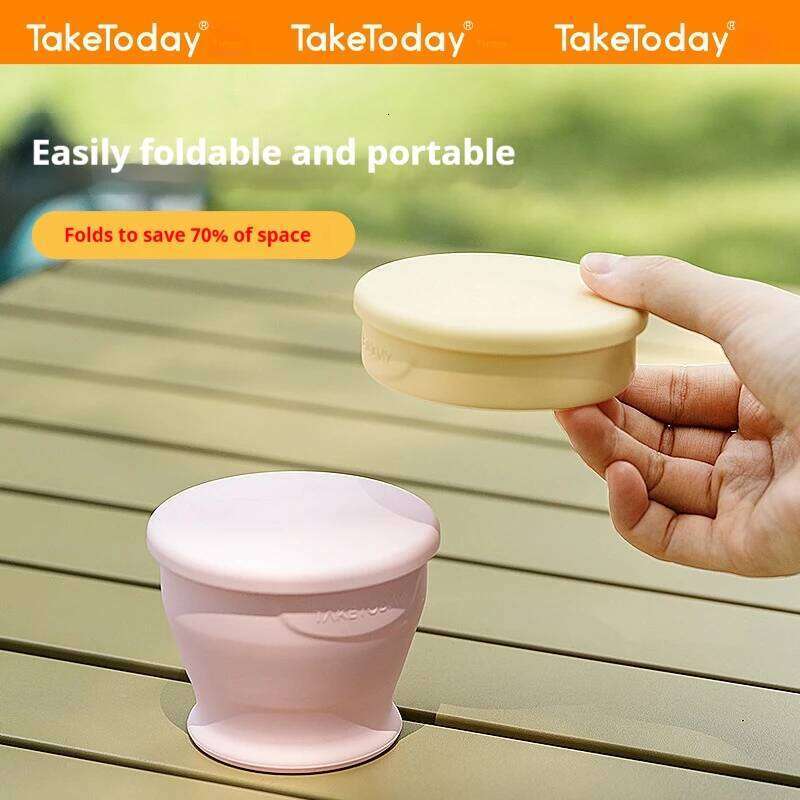 Foldable Portable Silicone Outdoor Camping Travel Compressed MouthwashTourist Water Cup High-temperature Resistant Z260313