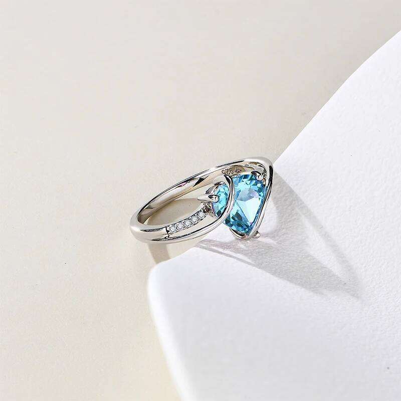 MINTYBOX S925 Sterling Sliver Heart 2.0ct Ruby Ring for Women Lab Created Spinnel Engagement Wedding Rings Luxury Fine Jewely H260312