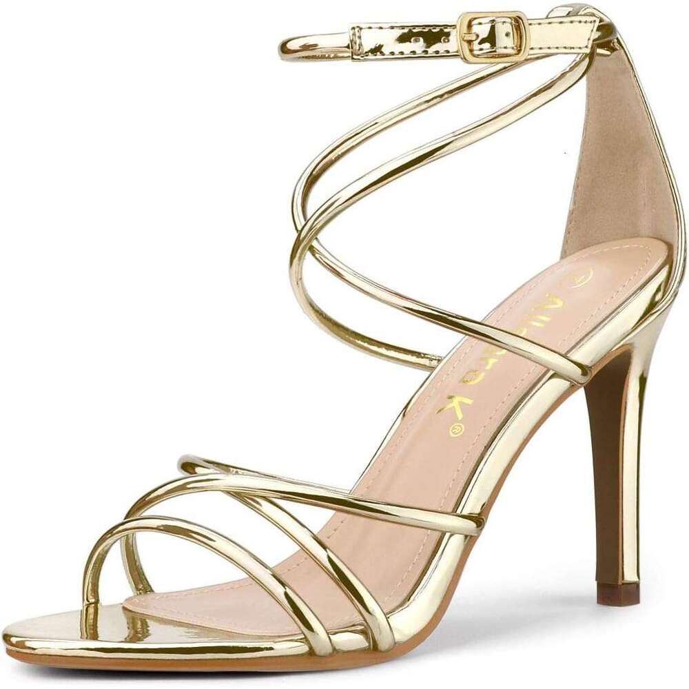 Ladies Open Toe Strappy Stiletto Heel Sandals MOJIDASHU
