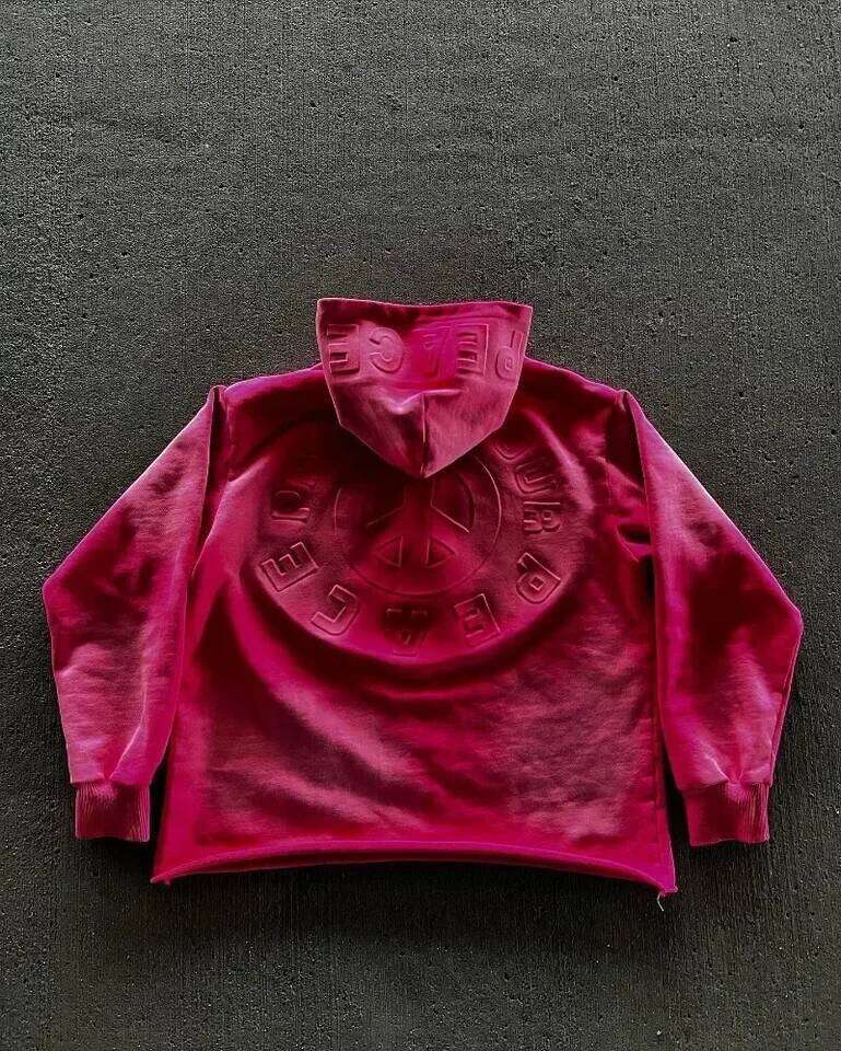 High Street Trend Vintage Alphabet Embroidery Hoodie for Men Y2k Goth Harajuku Fashion Coat Couple Casual Loose Sweatshirt 26Y0313