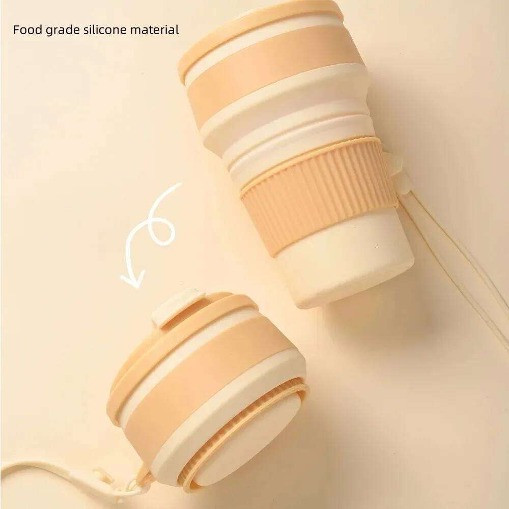 350ml Silicone for Travel And Camping Portable Compression Folding Telescopic Outdoor Foldable Water Cup Z260314