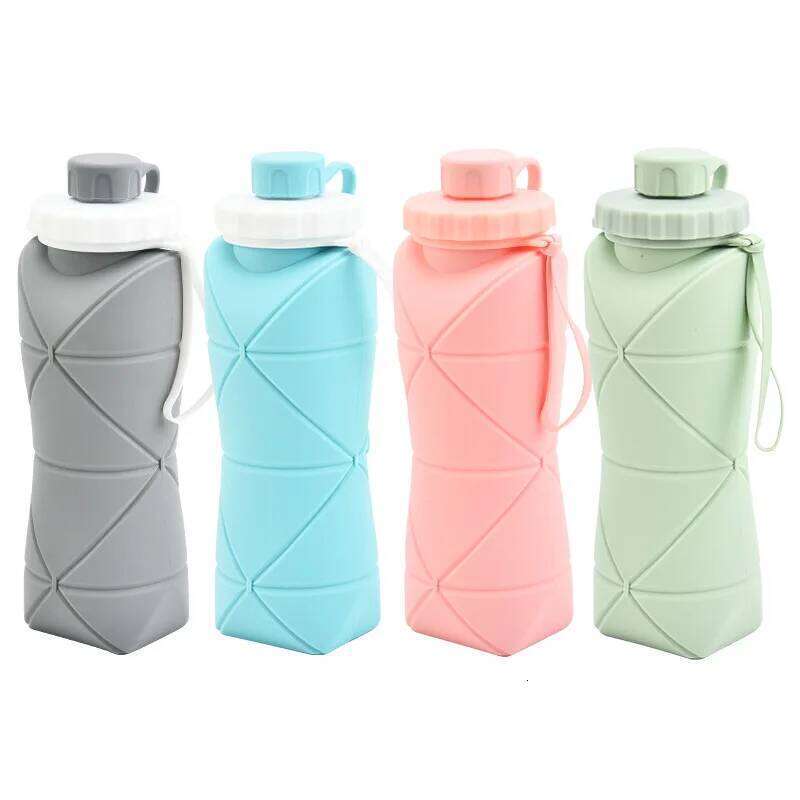 1Pieces Creative Silicone Cups Outdoor Sports Bottle Large Capacity Travel Water Folding Silica Gel Coffee Cup Z260313