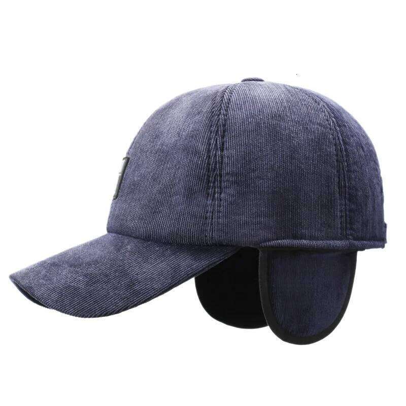 NORTHWOOD Corduroy Winter Baseball Cap with Ear Flaps Thicken Fleece Warm Windproof Outdoor Trucker Hat for Men and Women Z260313