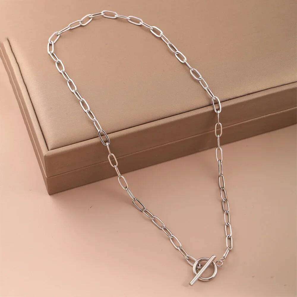 Choker women's stainless steel necklace fashionable and versatile jewelry gift 2025 women trend H260312
