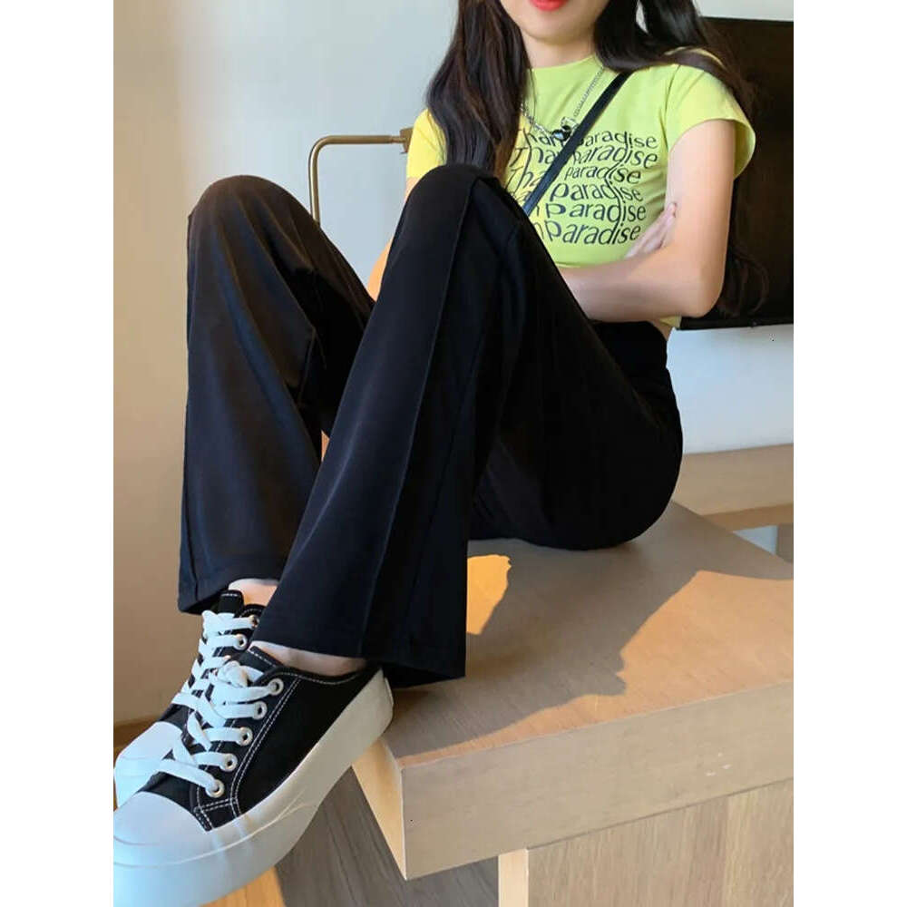 Women's Capris Jielur Summer Korean Style Basic Trousers Drawstring Wide Leg for Women Casual Cool Gray White Pants Female S-XXL 230321 Z260312