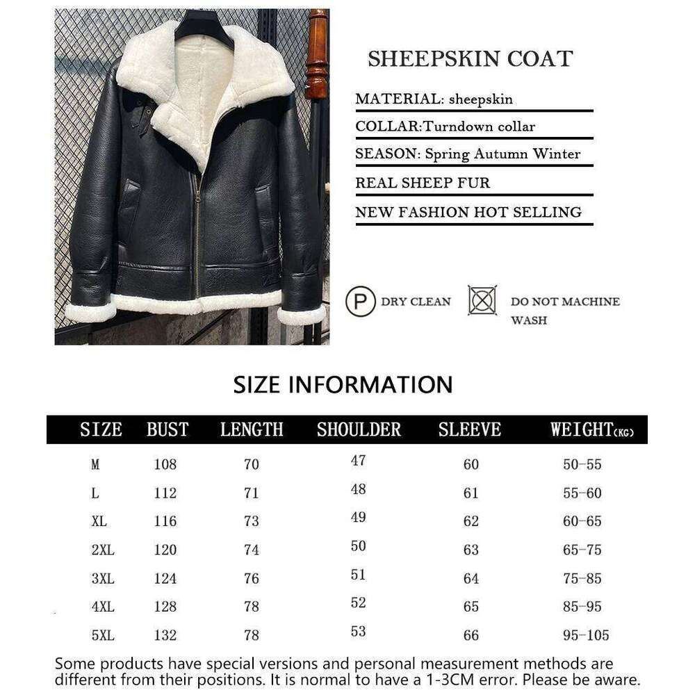 Men's Winter Leather Jacket Sheepskin High Quality Real Fur Coat Men Natural fur Z260313
