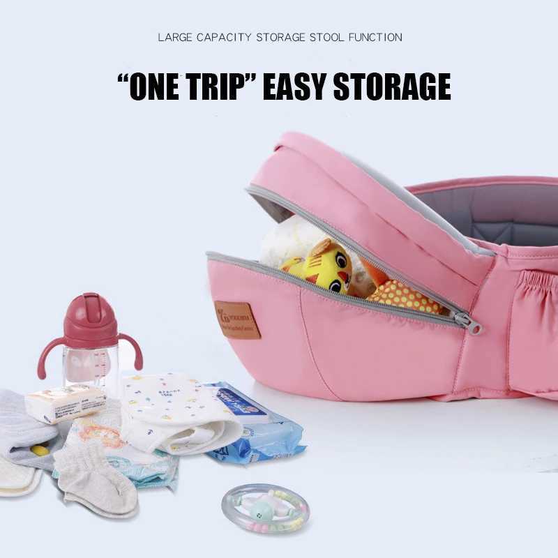 Ergonomic Baby Carrier 0-48M Baby Hipseat Carrier Front Facing Ergonomic Kangaroo Baby Wrap Sling for Baby Travel X260313