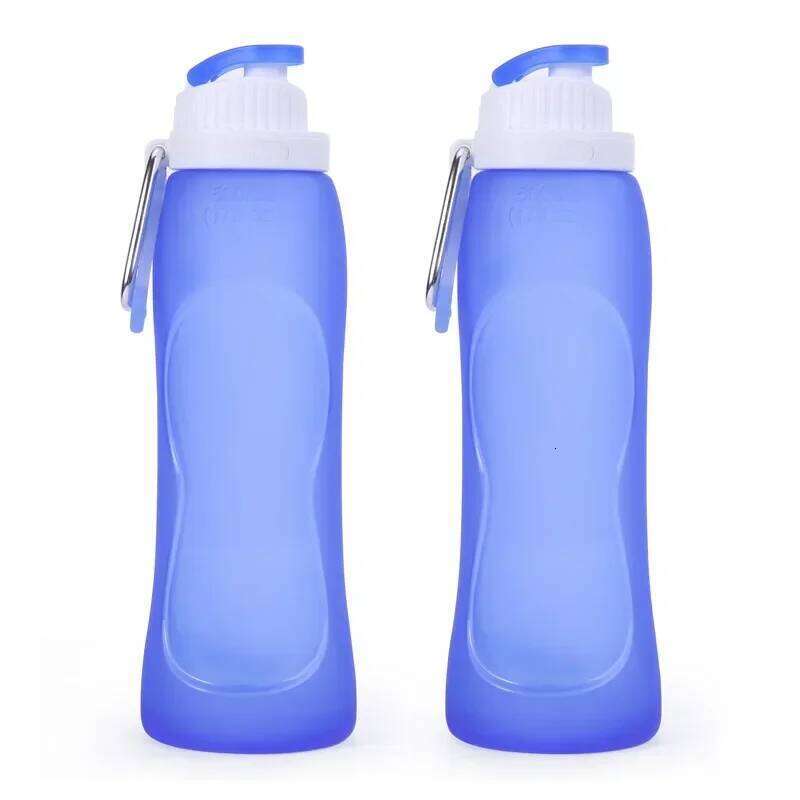 500ML Silicone Water Bottle Collapsible Sport Portable Cup Foldable Lightweight Drinking Bottles Cycling Travel Outdoor Sports Z260313