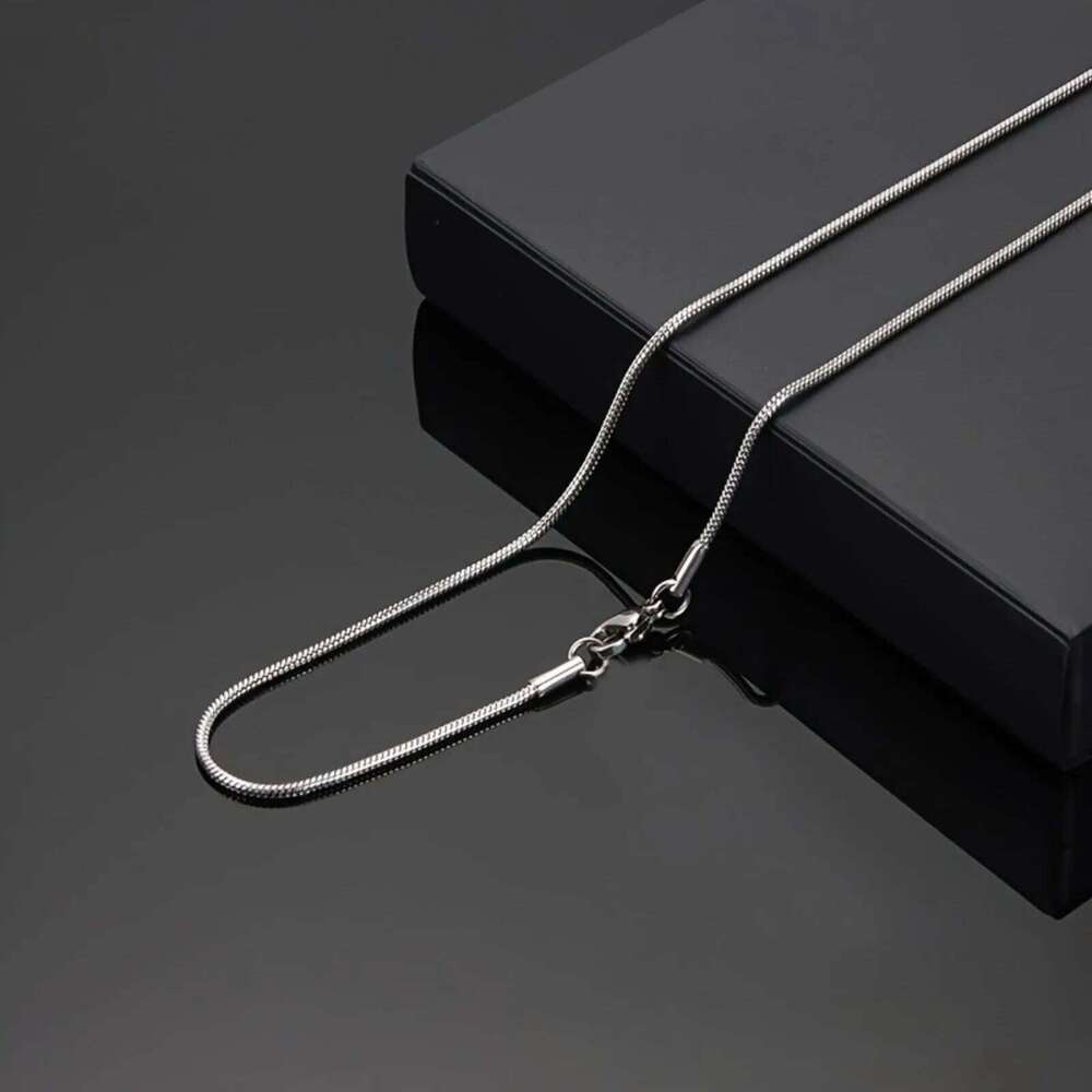 Stainless Steel Round Snake Chain Necklace Durable Stylish Jewelry for Men H260312