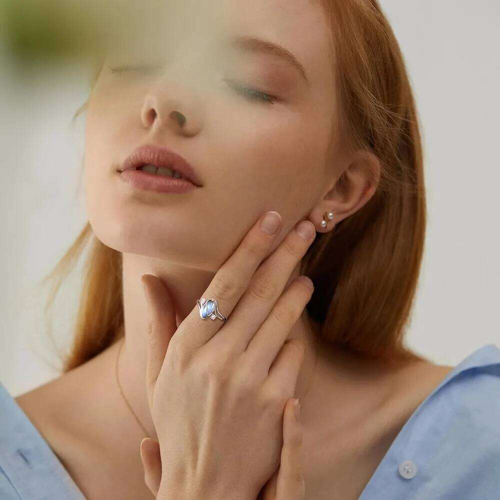 Fansilver Sterling Silver Minimalist Oval Moonstone for Women Engagement Female Ring Wedding Band 925 Jewelry Gift H260312