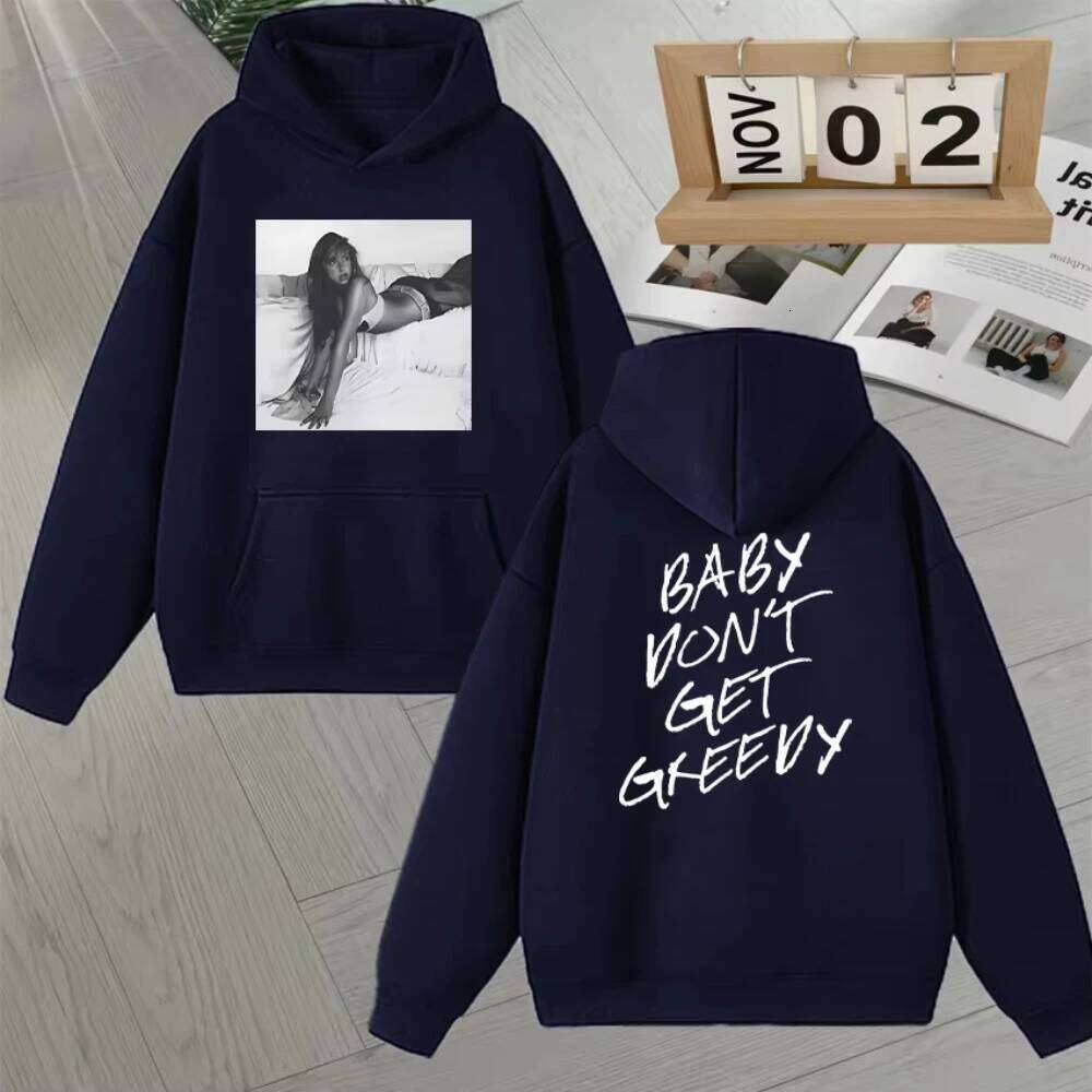 Hot New Singer Tate Mcrae Baby Don't Get Greedy Album Double Sided Printed Male Hoodies Long Sleeve Men Women Fleece Sweatshirts Z260314
