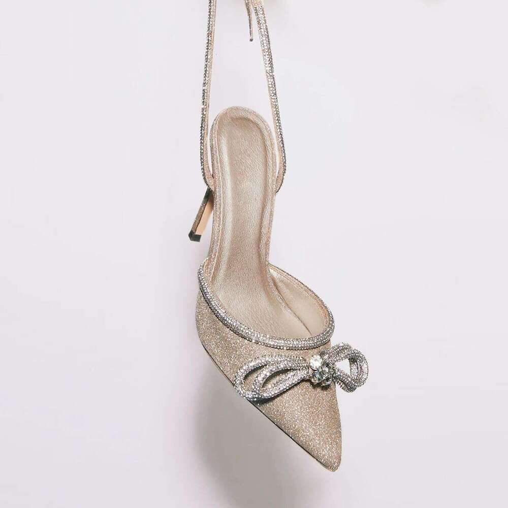 Women S Satin Lace Up High Heel Ankle Buckle Straps Pump Rhinestone Strip Bowknot Pointed Toe Stiletto Sandals MOJIDASHU