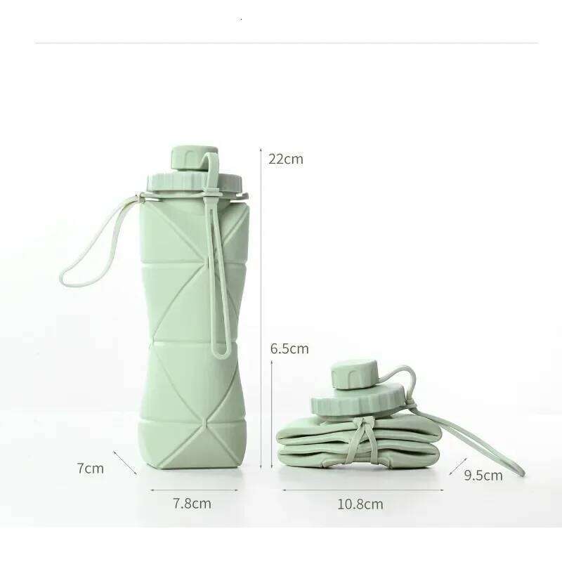 Large Capacity Outdoor Travel Sports Portable Silicone Water Food Grade Telescopic Folding Cup Z260314