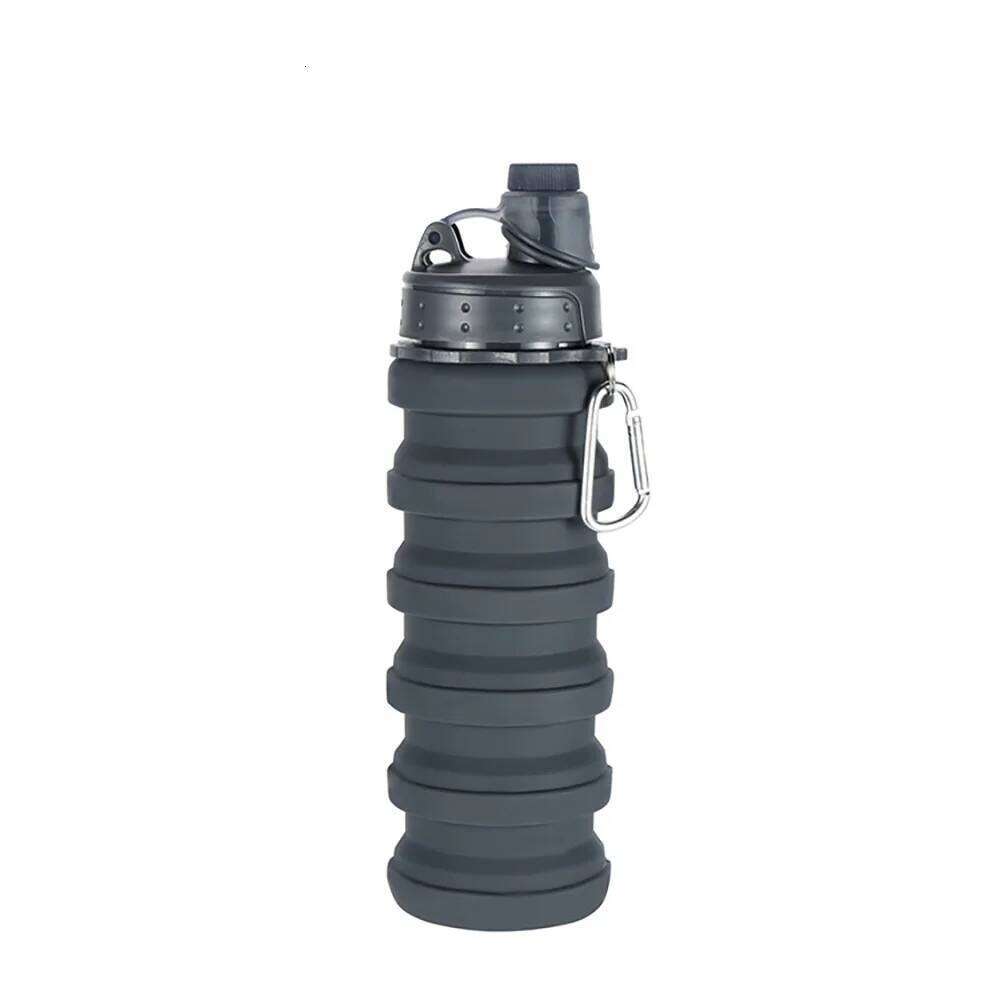Silicone Foldable Cup Outdoor Mountaineering Travel Portable Sports Retractable Water Bottle Z260314
