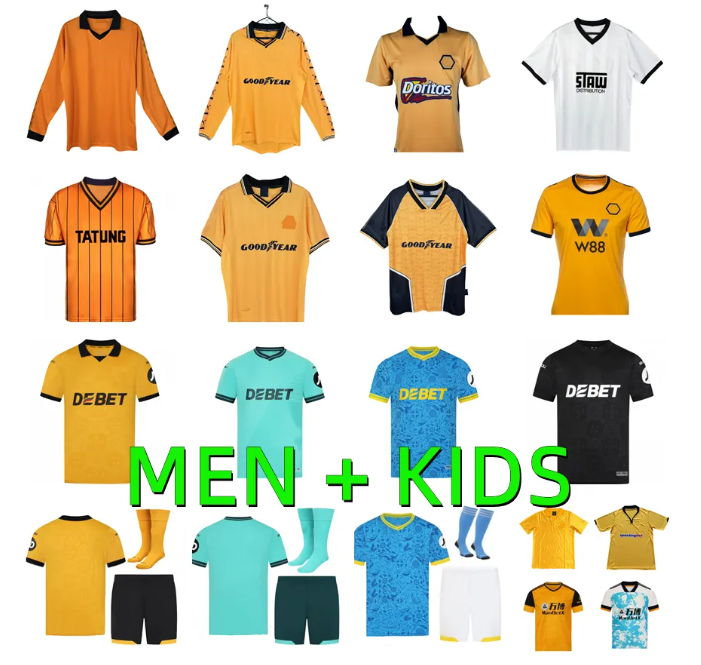 25 26 WoLvErHaMpToNes WoLvEs SARABIA Soccer Jerseys 2025 2026 J.ARIAS STRAND LARSEN GUEDES R.GOMES HEE CHAN BELLEGARDE MUNETSI JOSE Football Shirts Men Kids kits