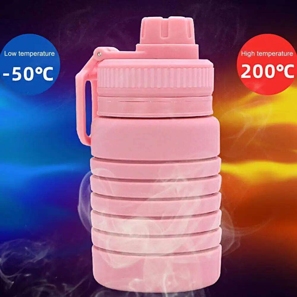 750ML Durable Silicone Lightweight Water BPA Free Sports Folding Bottle for Outdoor Z260314