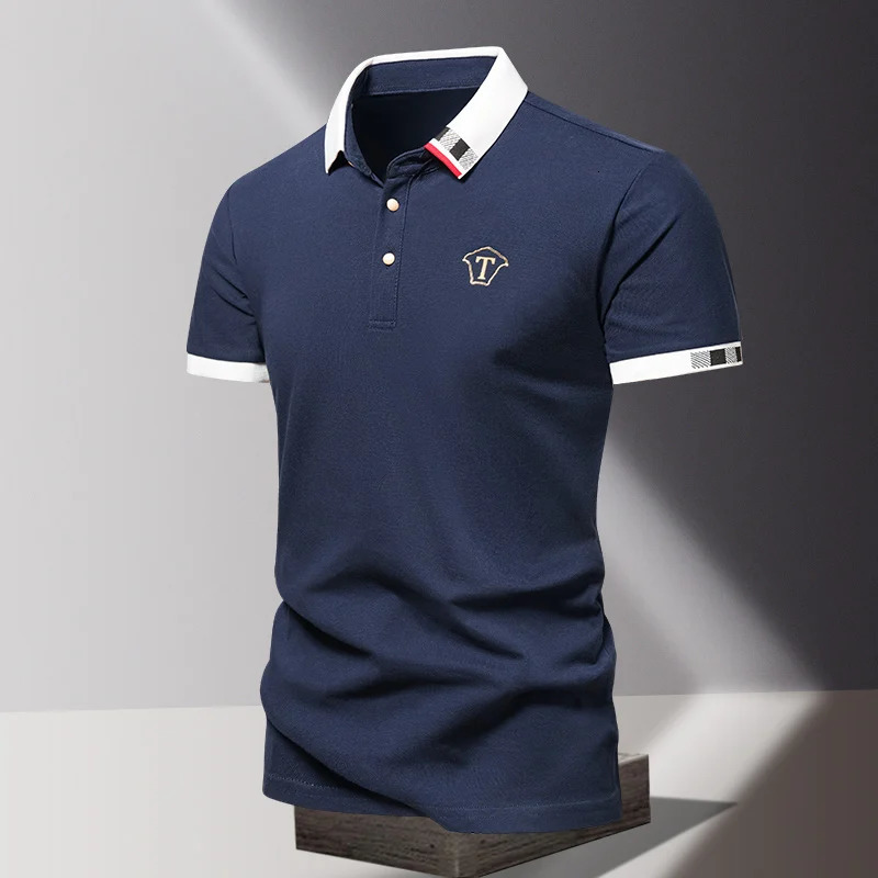 2026 Summer Mens Fashion Sports Short sleeved Tshirt High end Leisure Business Polo Top 260312