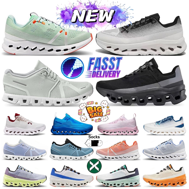 Designer Shoes Cloud monster Running shoes for men Trainer women Sneakers Cloud 6 X5 X3 Lumos Black Lightweight and comfortable mens womens Outdoors Jogging shoes