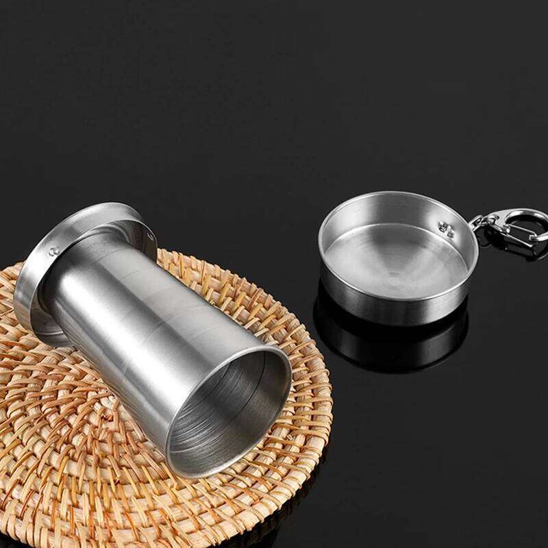 75/150/250ML Stainless Steel Collapsible Expandable Teacups Portable Outdoor Travel Camping Mugs Mini Ha Z260313