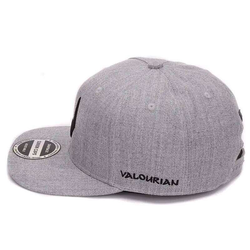 High quality grey wool snapback 3D pierced embroidery hip hop flat bill baseball cap for men and women Z260314