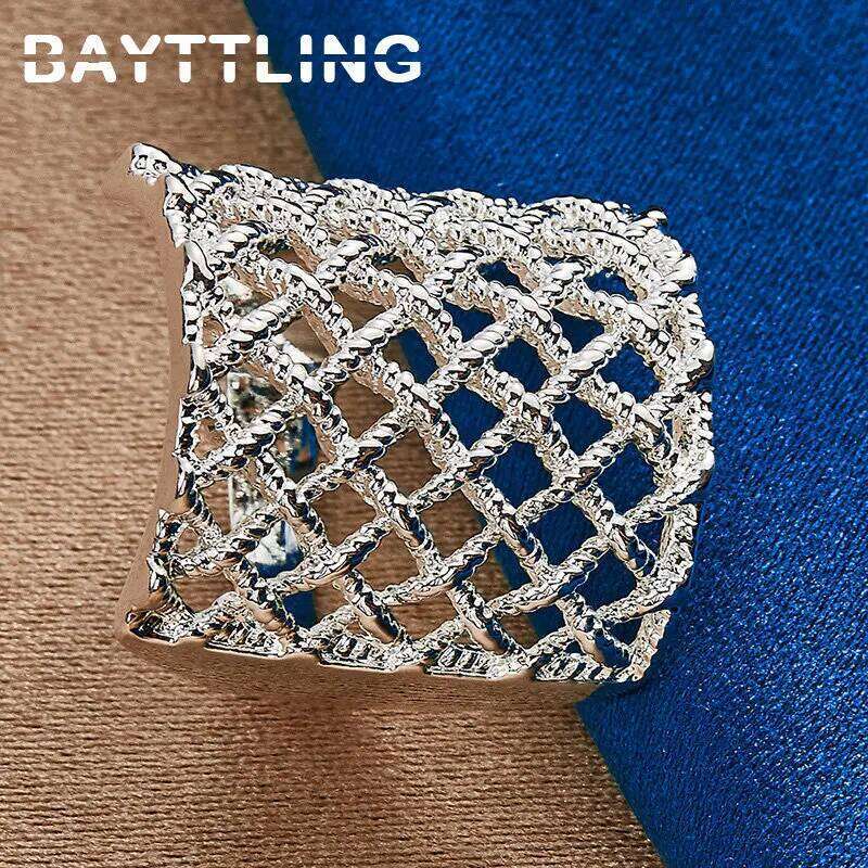 925 Sterling Silver 6/7/8/9/10# Exquisitely Braided Ring For Men Women Fashion Party Gift Jewelry Accessories H260312