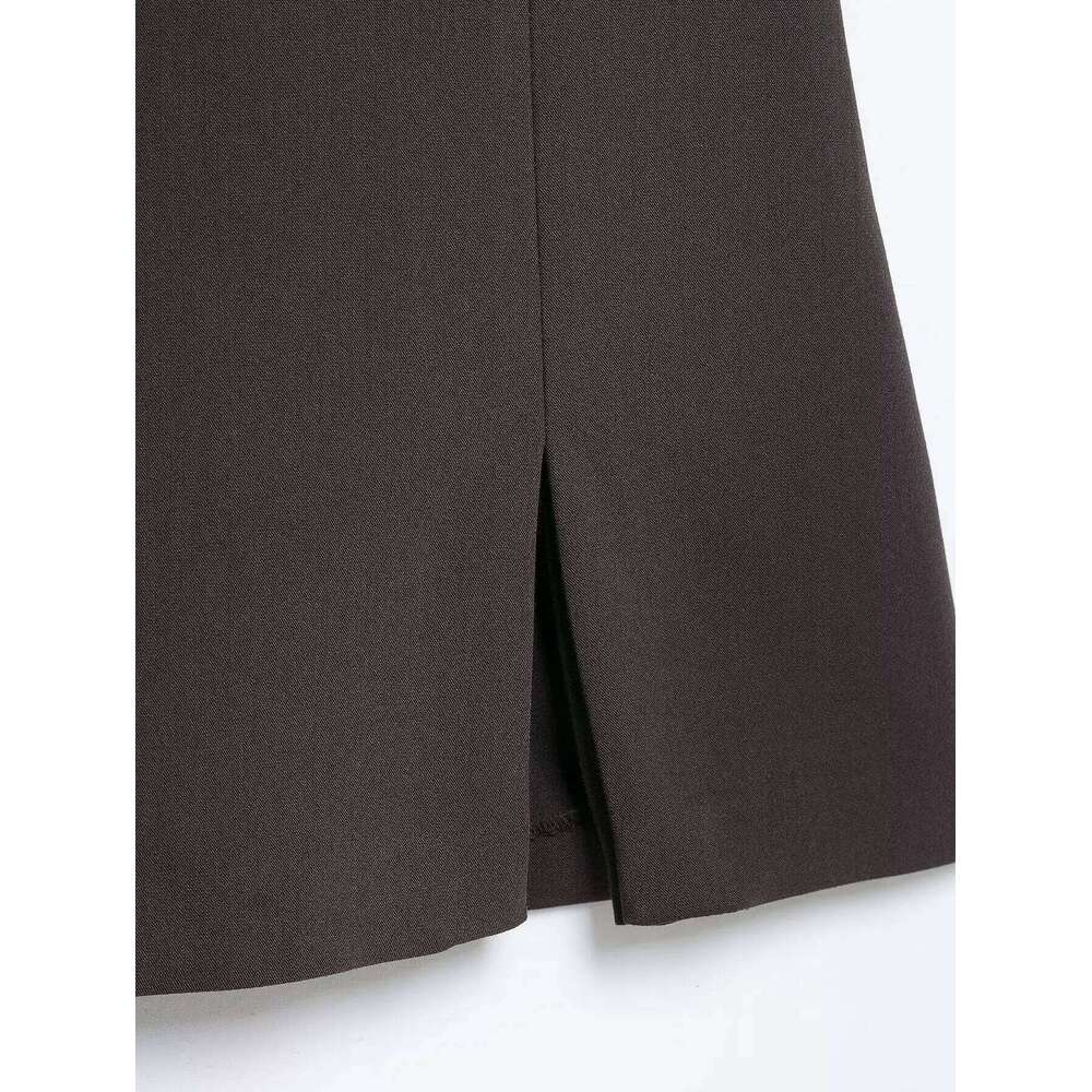 Women's Short Skirts in Black Dark Brown Gray Colors Knitted Material Simple and Stylish for Daily Wear Z260314