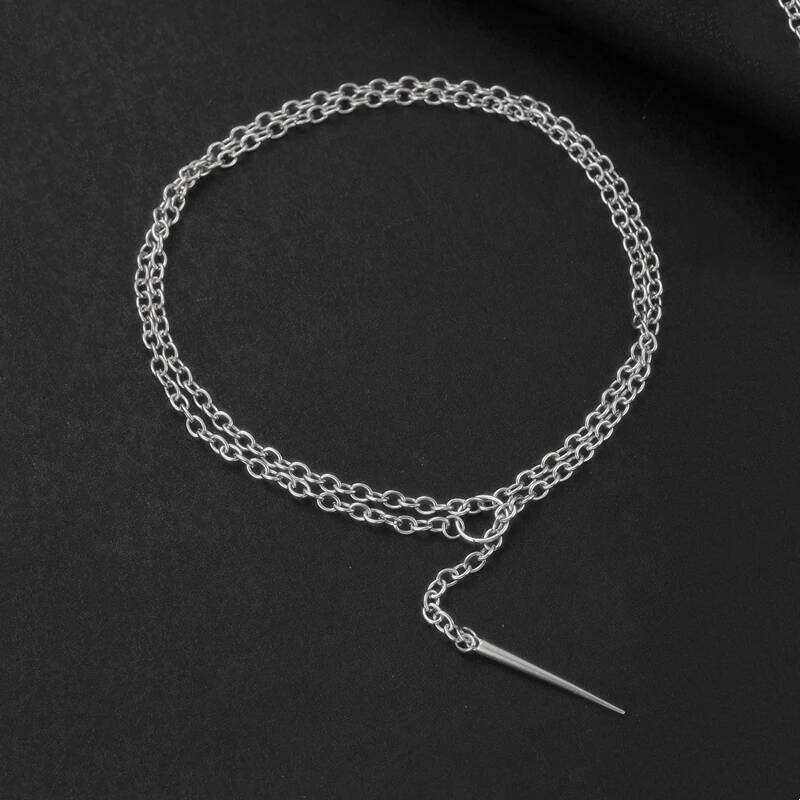 Punk Stud Necklace, Gothic Jewelry, Bat, Exaggeration, Hippie, Y2k, Nightclub, O-ring, Design Sense, TrendyChoker for Women and Men H260312