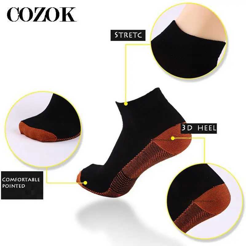 5 Pairs Copper Fiber Compression Socks Sports Men Women Unisex Foot Socks Plantar Fasciitis Heel Spurs Arch Pain Socks Men Meias D260313