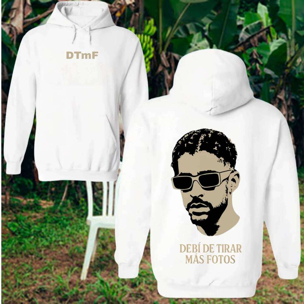 European American Rapper Singer Bad Bunny Graphic Hoody Men Women Fleece Warm Oversized Y2k Sweatshirt Female Thick Pullover Top Z260315