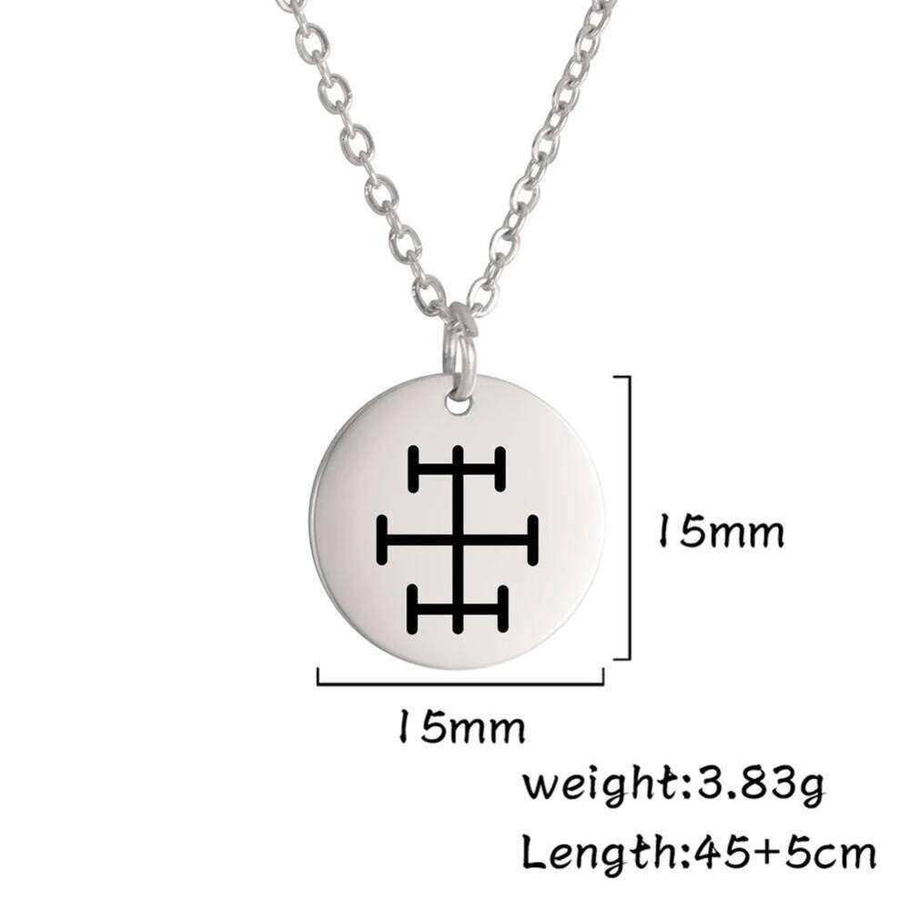 Dawapara Vintage Talisman Small Charm Odin Symbol Stainless Steel Pendants Necklace Good Luck Amulet H260312