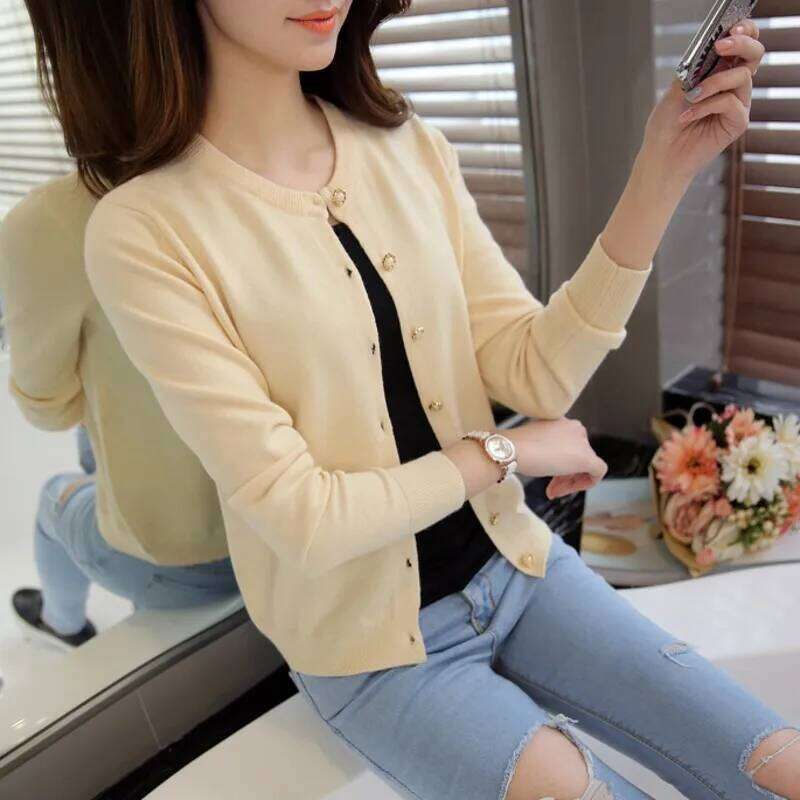 New Spring Summe 2024 Women Knit Cardigan Sweater Casual Short Coat Female A Little Shawl Thin Knitted Jacket Elegant Outerwear Z260313
