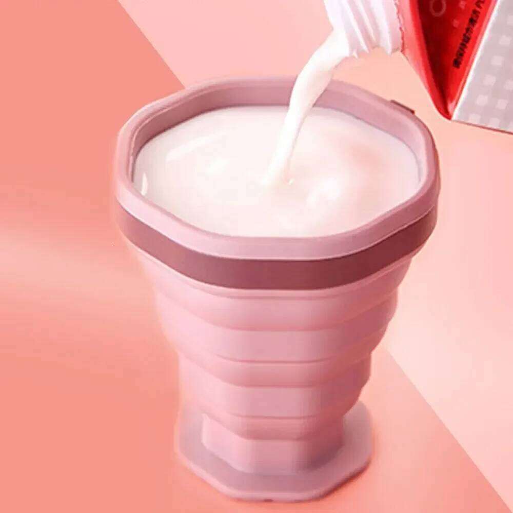 New outdoor foldable water collapsible portable coffee cup, travel-friendly silicone with lid, kitchen use rinsing cup Z260313