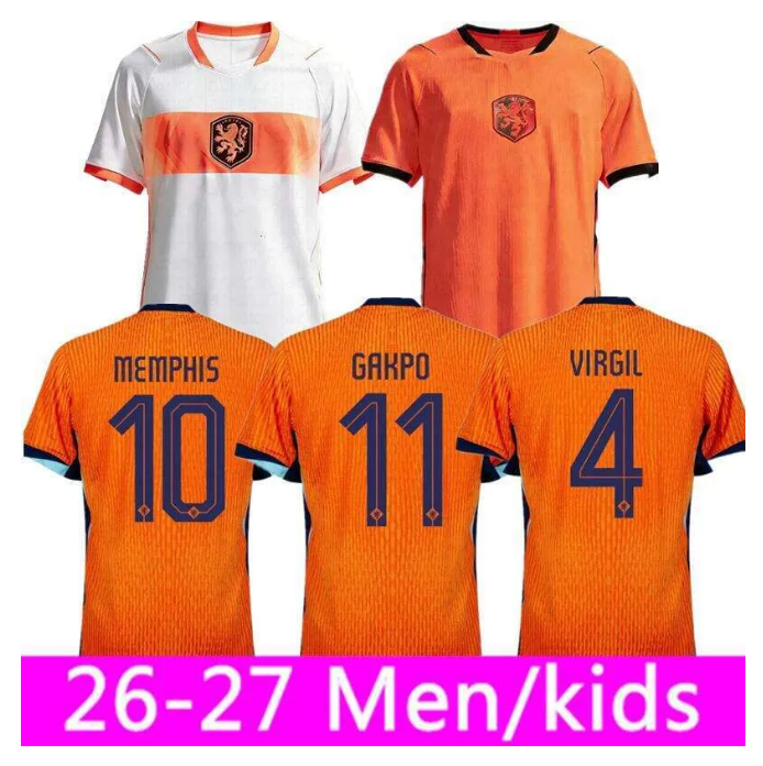 26 27 NetHErlANds MEMPHIS Soccer 2025 2026 Holland soccer Jerseys F.DE JONG VIRGIL DUMFRIES BERGVIJN Shirt KLAASSEN BLIND DE LIGT Men KIDS GAKPO fans player