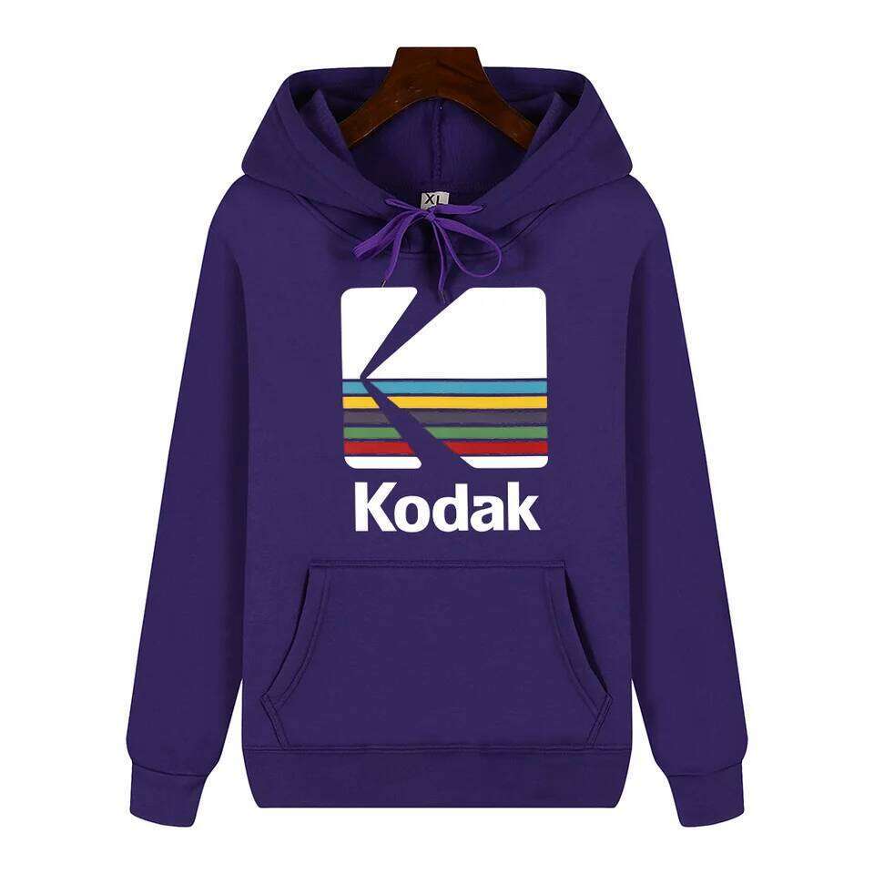 Kodak Brand Fashion Retro Y2K Print Autumn and Winter Men Sports Hoodie Outdoor Casual Comfortable Street Jacket Clothing Z260314