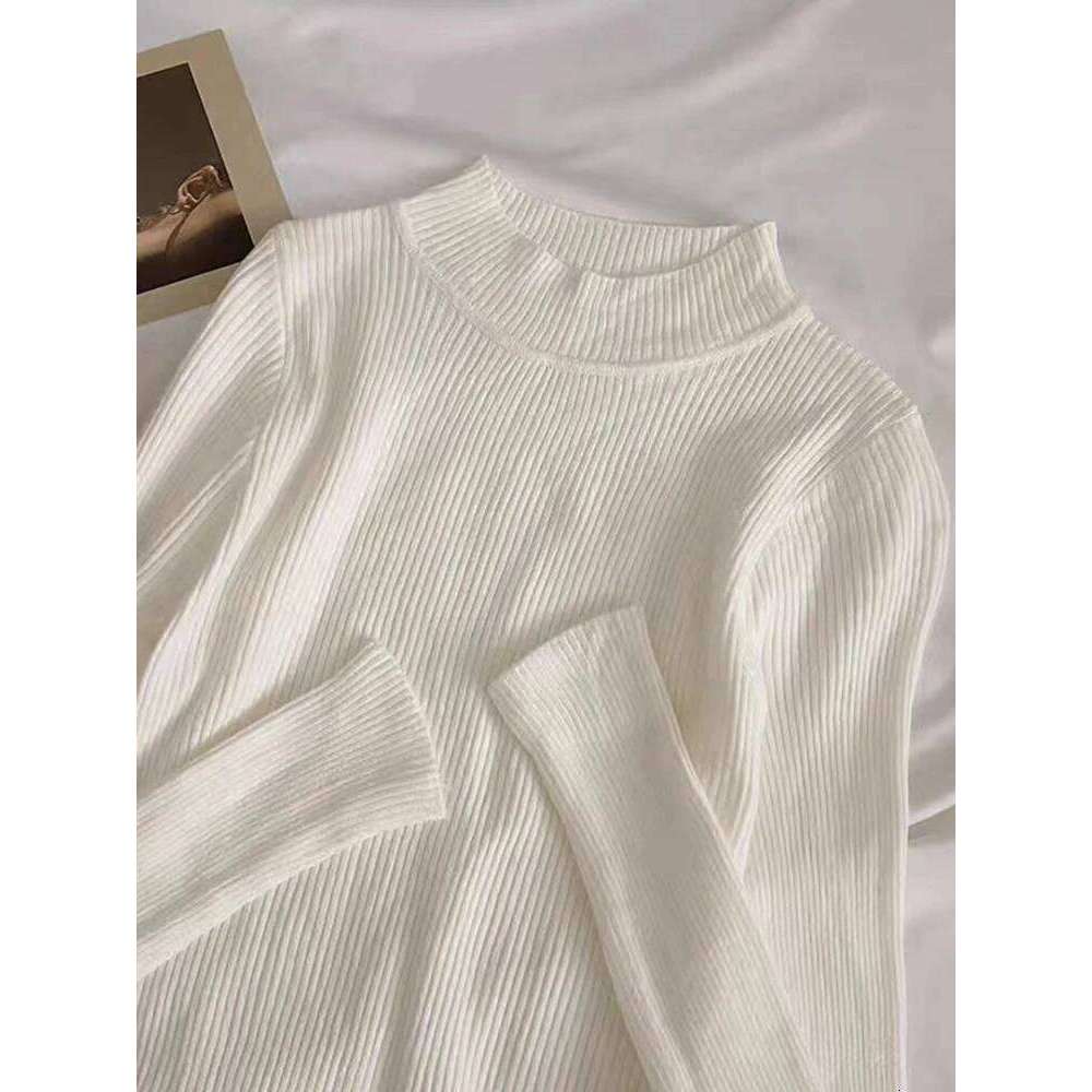 Turtleneck Women Autumn Winter Pullover Sweater Basic Casual Slim Stretch Soft Ribbed Knitted Top Woman Sweaters 2025 Z260313