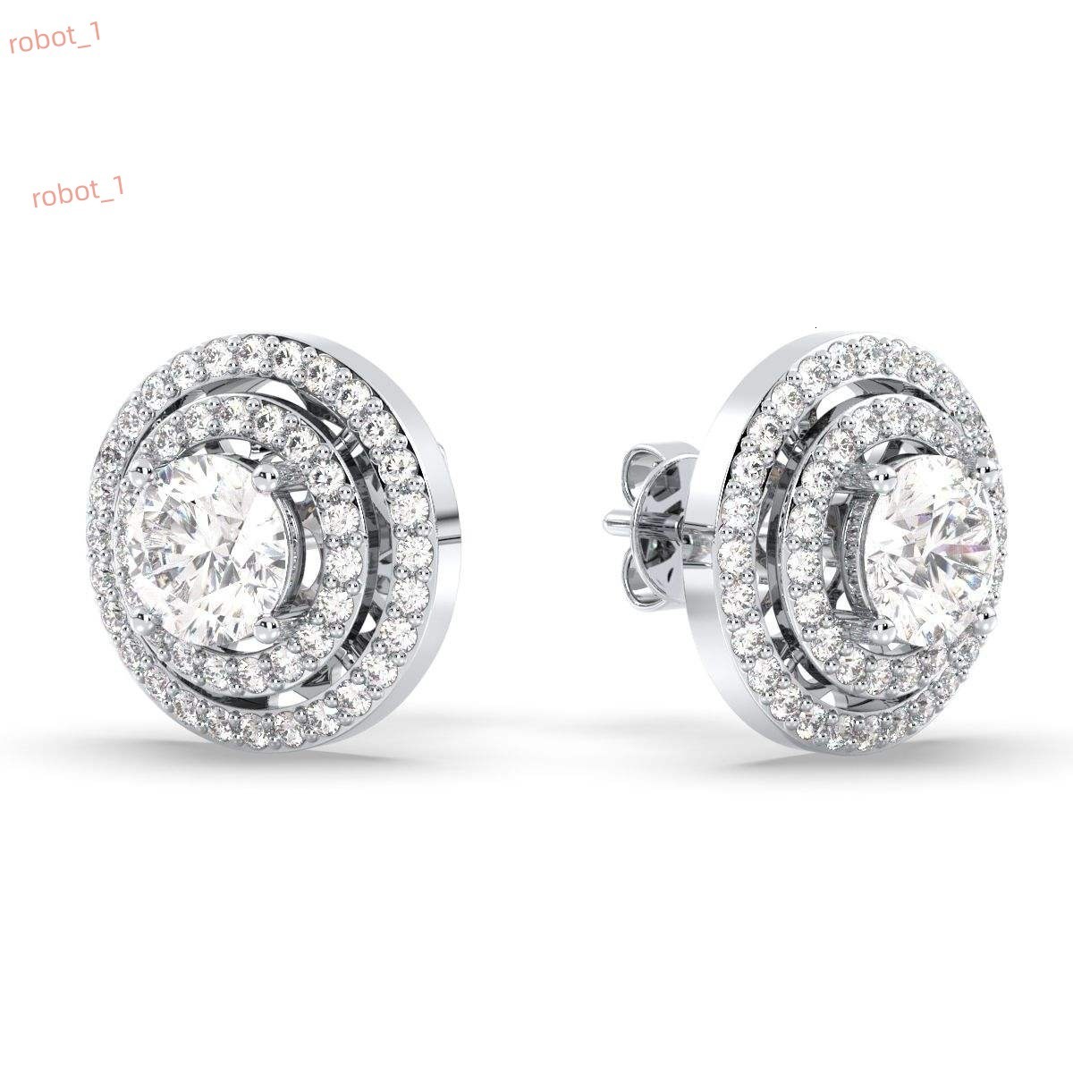 Wholesale Top Grade Clear Moissanite Lightweight Diamond Earring with Beautiful Shine Comfortable Fit for Long Time Use Jewelry
