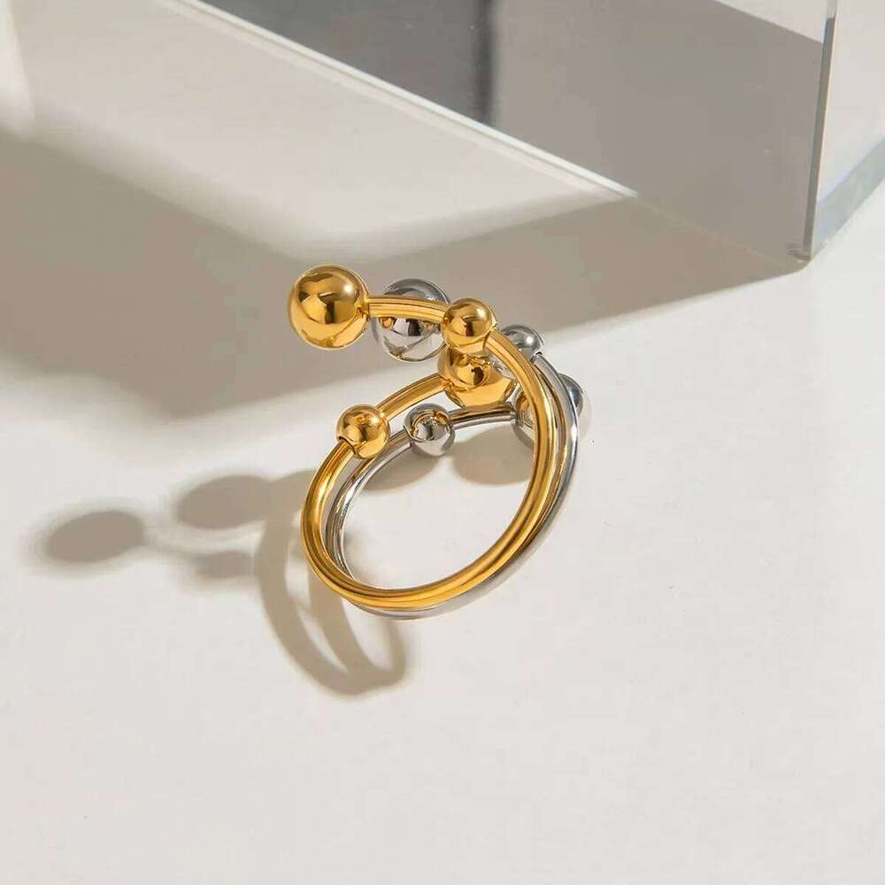 XIANING Stainless Steel Ball for Women Trendy Metal 18K Geometric Finger Ring Bagues Pour Femme Party Gift New H260312