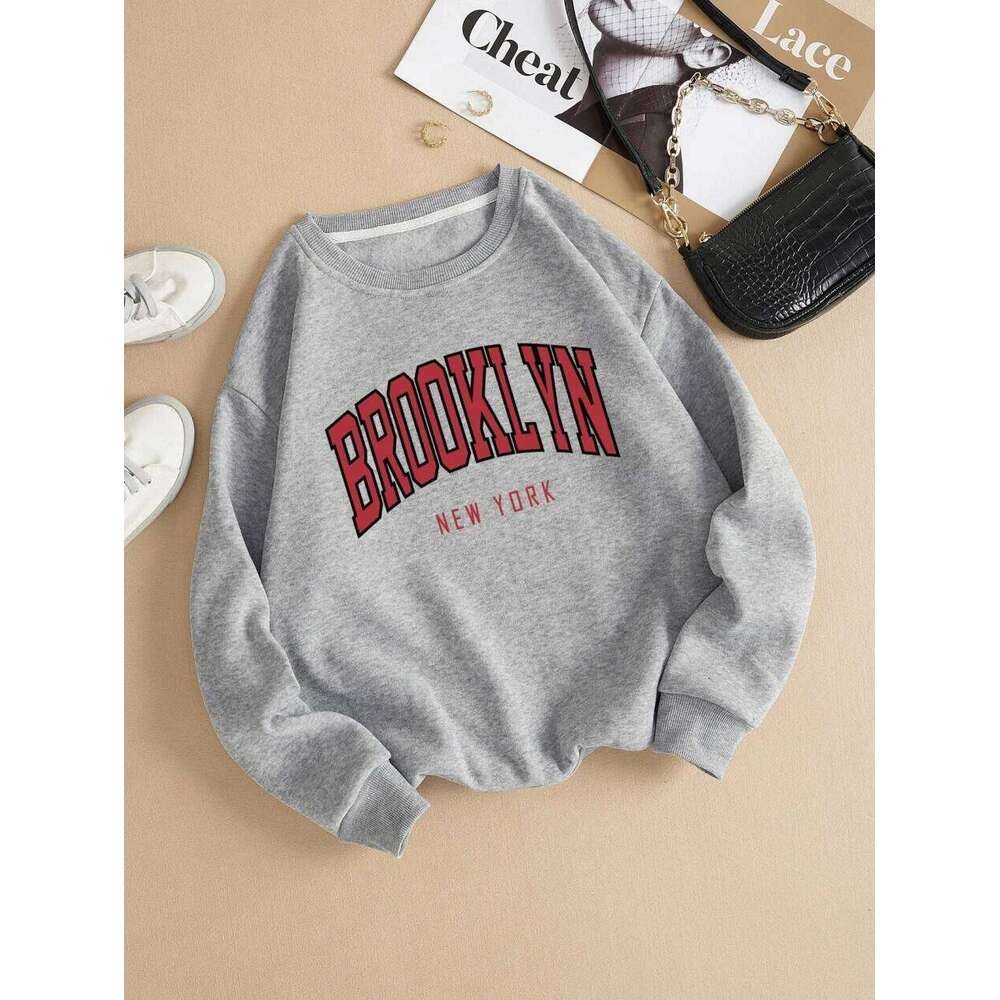 Brooklyn New Work Printed Hoodies Women Cotton Colorful Clothes Basic Trend Hooded Tops Be Durable Harajuku Hoodie Womens 26Y0313