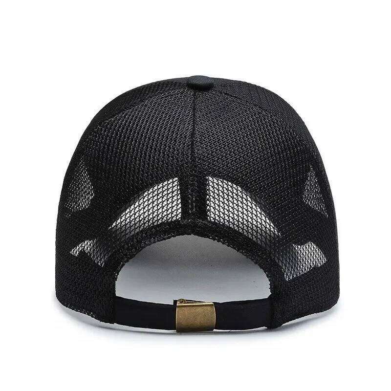 Sports Baseball Cap Men Summer Breathable Mesh Visor Korean Version Light Plate Solid Color Hat Outdoor Leisure Z260313