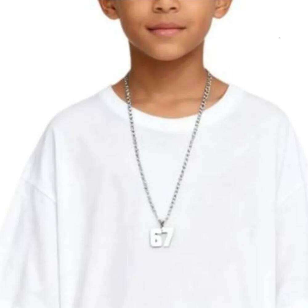 Minimalist Stainless Steel 67 Pendant Necklace for Women Men Lucky Number Trend Chain Party Jewelry Gifts H260312