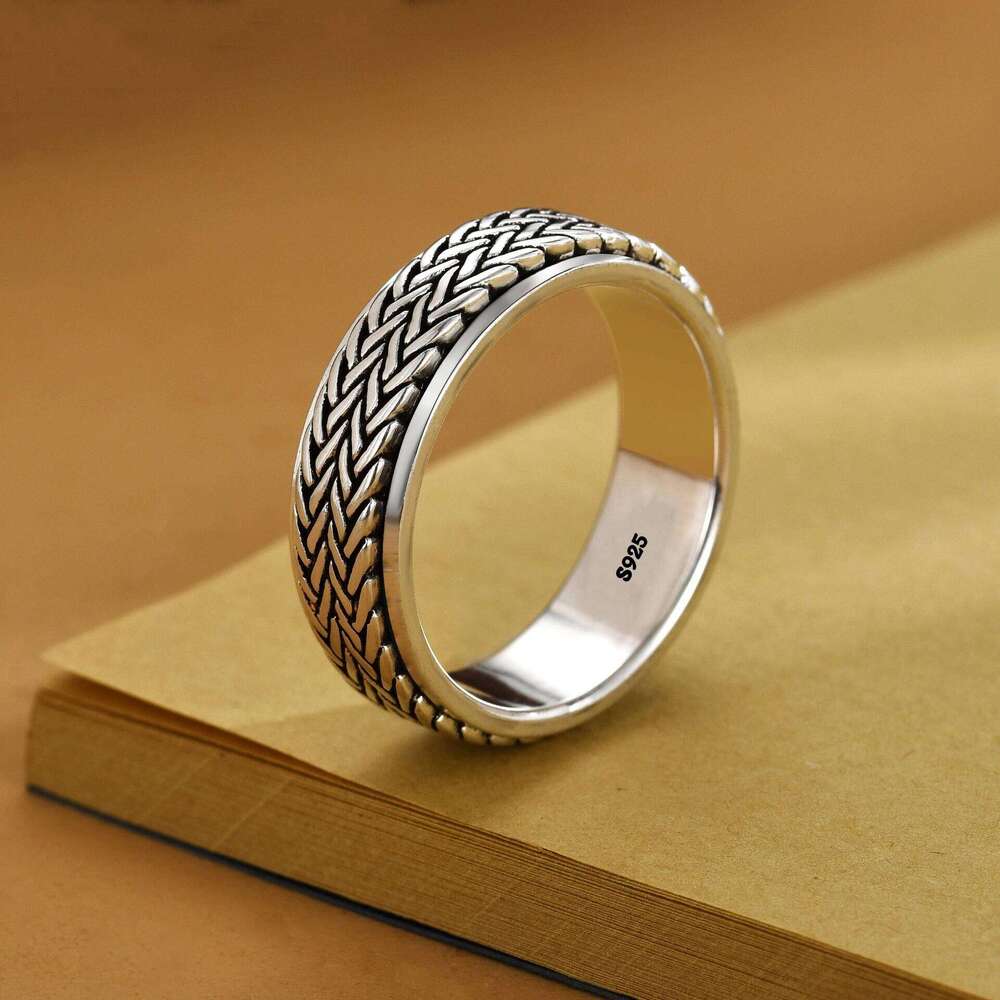 S925 Sterling Argent 925 Rings For Women Men Spinner Pure Ring Solid Silver Jewelry Birthday Gifts H260312