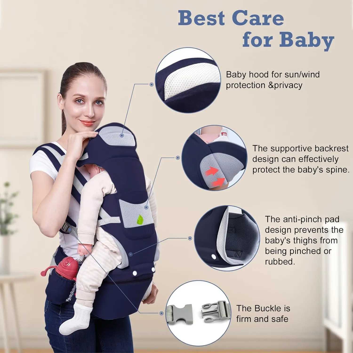 Ergonomic Newborn Baby Carrier Wrap Backpack 0-3 Years Storage Bag Infant Swaddle Sling Baby Kangaroo Baby Waist Stool Hip Seat X260313