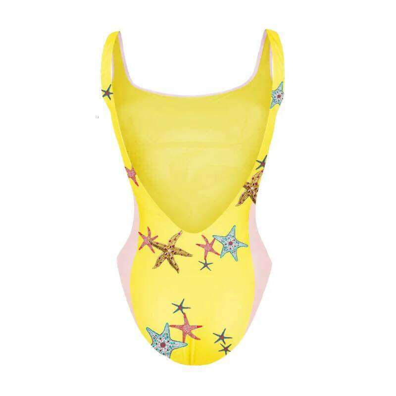 For Women European And American One-piece Starfish Print Backless Swimsuit Women's Global Swimwear S 26H0313
