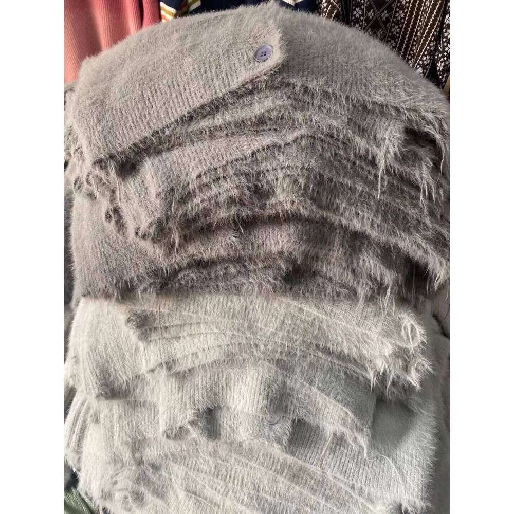 Sexy Cardigans Korean Fashion Vintage Knit Loose Sweaters Women Black Long Sleeve Knitted Button Up Pink Top Mohair Z260313