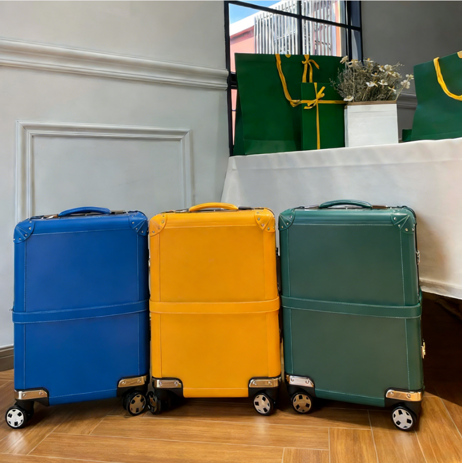 Designer Luggage Luxury Suitcase Genuine Leather 20 inches Suitcases with wheels Luxury Boxes Trolley Case Travel Bag Unisex Boarding Case Password Box Cabin