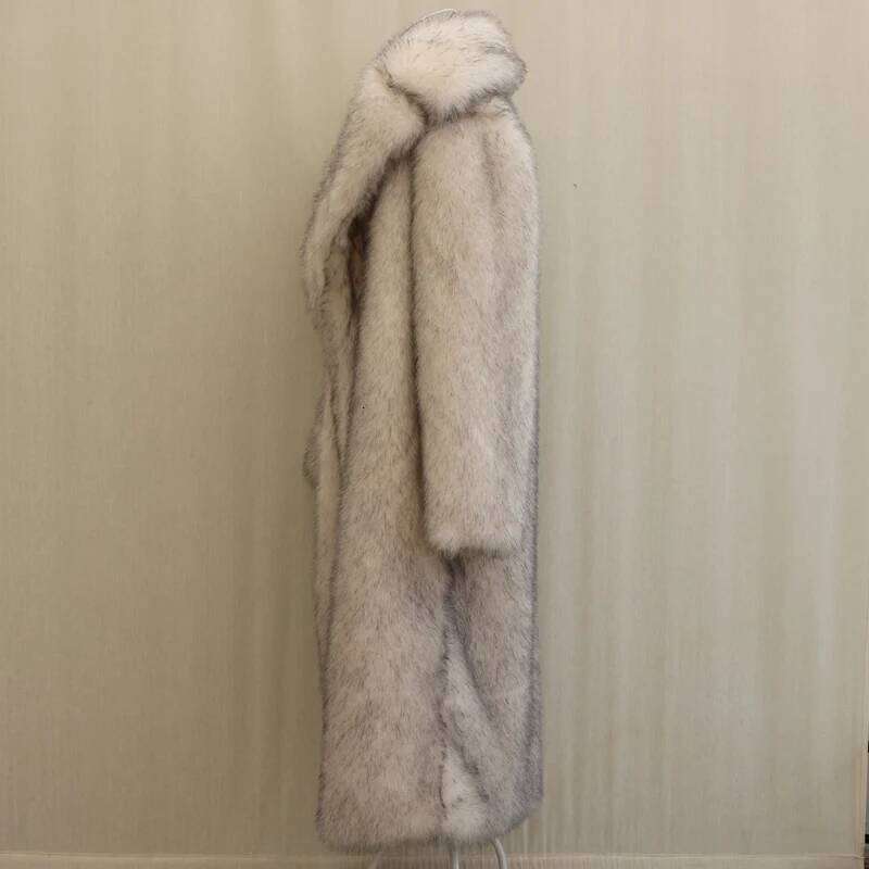 Barbiken same men's coat winter warm mink long big fur collar casual plus size Z260313