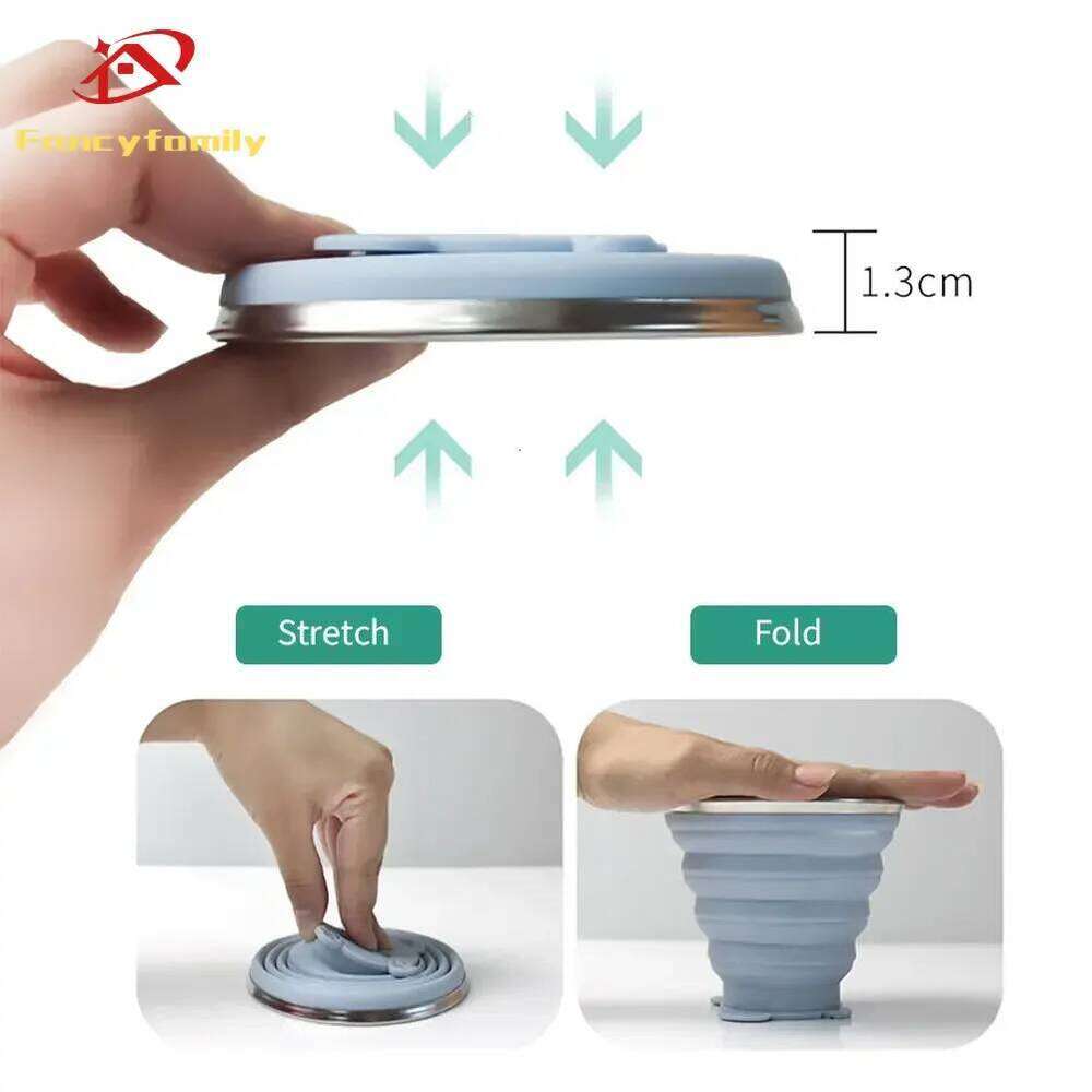 Fancyfamily 180ml/270ml Silicone Heat Resistant Outdoor Travel Folding Cup Z260314