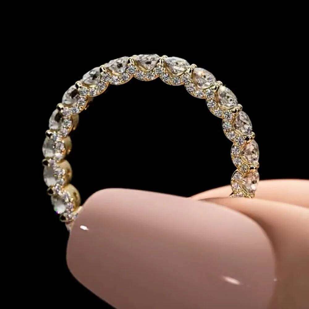 Luxury Crystal Small Round Stone Engagement Rings For Women Silver Color White Zircon Wheel Ring Wedding Band Jewelry Gift H260312