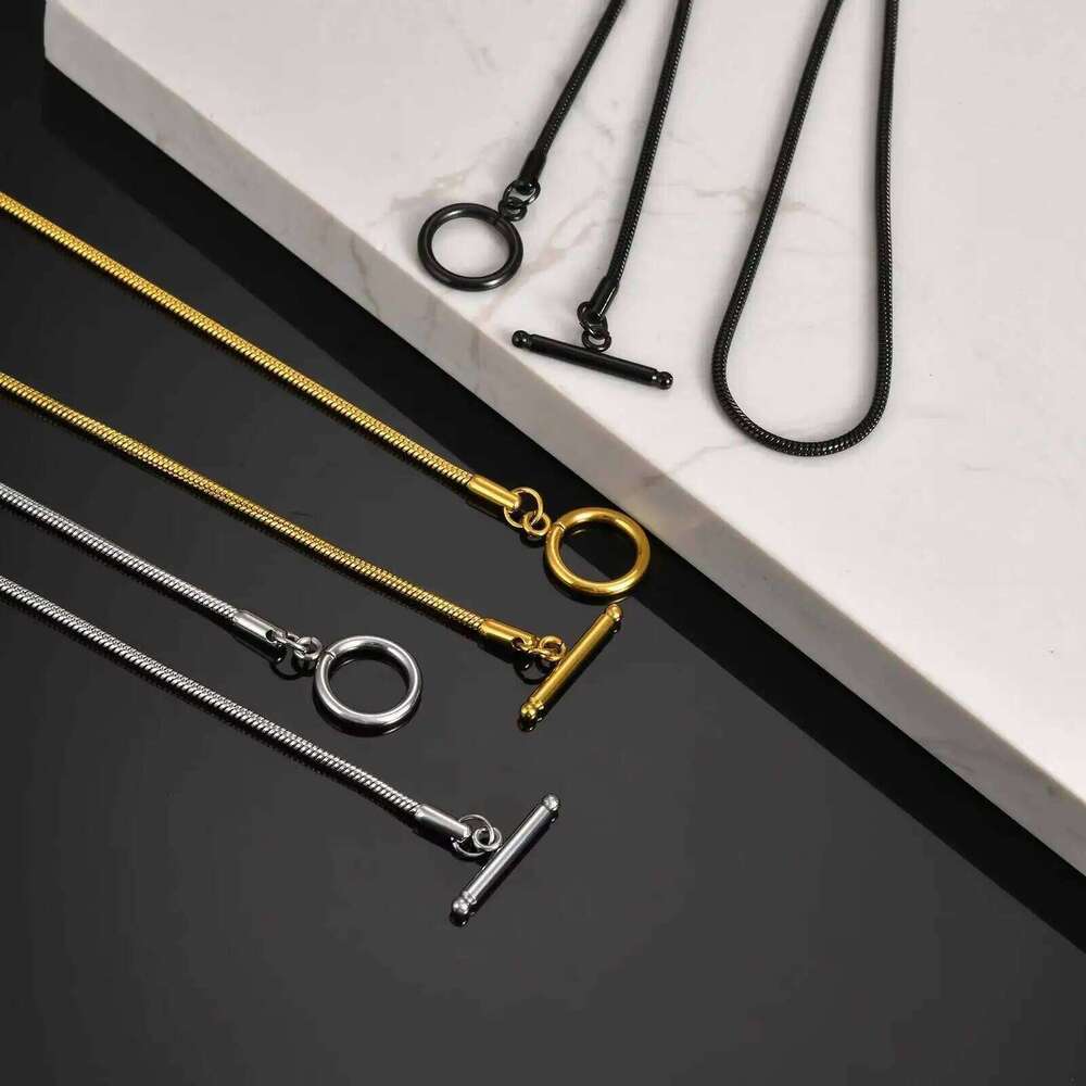 Vnox Stainless Steel Round Snake Necklace 50cm, 2mm Width OT Toggle Chain Link Collar, Minimalist Jewelry Gift for Men Him H260312